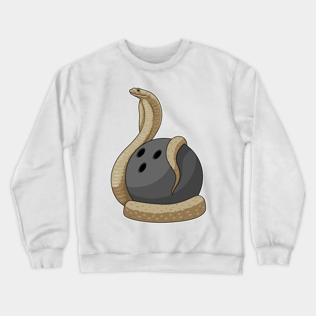 Snake Bowling Bowling ball Crewneck Sweatshirt by Markus Schnabel